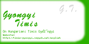 gyongyi timis business card